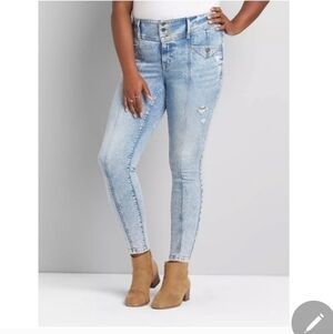 🍁🍂NWOT LANE BRYANT High Rise Jegging Jeans Flex Magic Waistband Stretch 18